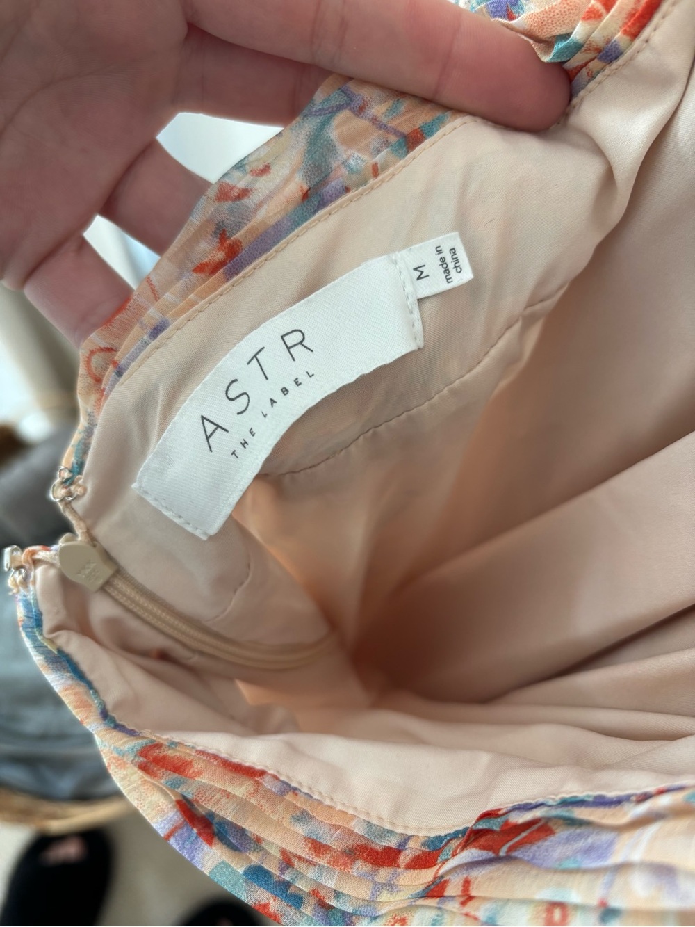 Floral Maxi Dress in Light Peach - Picture 9 of 9